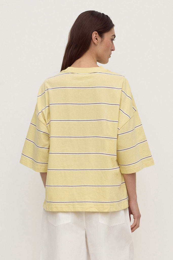 Nora Cotton Oversized Tee Rind Stripe