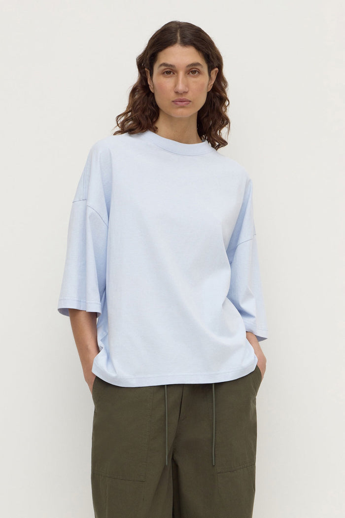Max Cotton oversized Tee Powder Blue