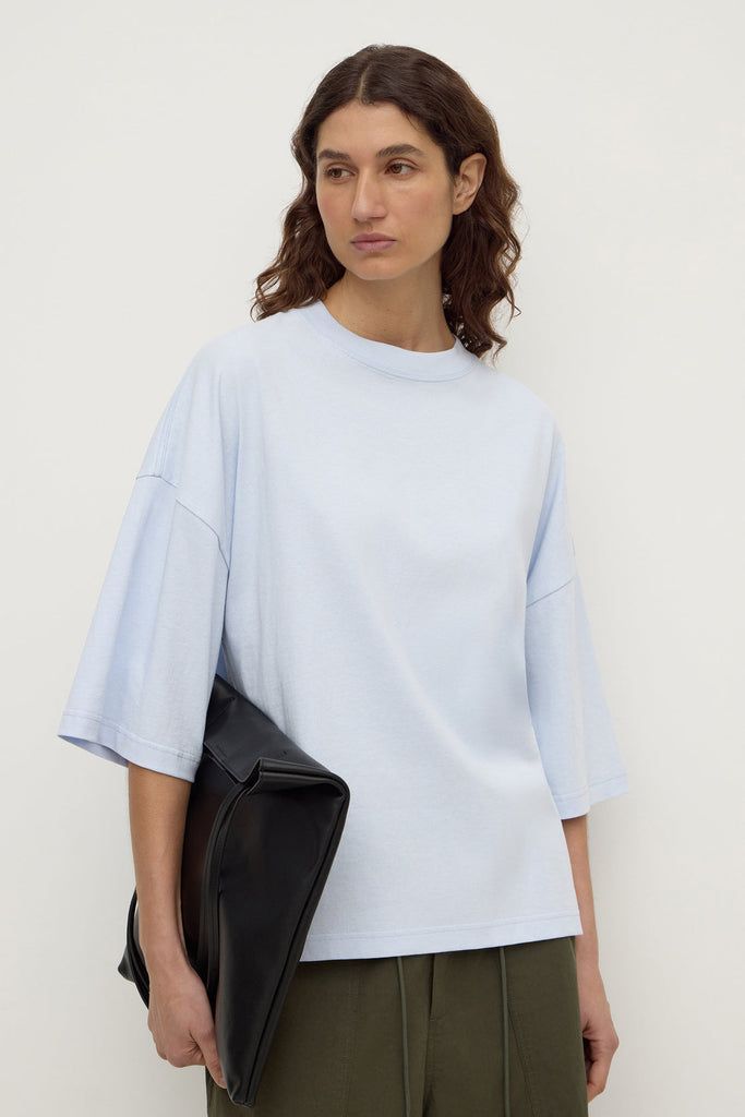 Max Cotton oversized Tee Powder Blue
