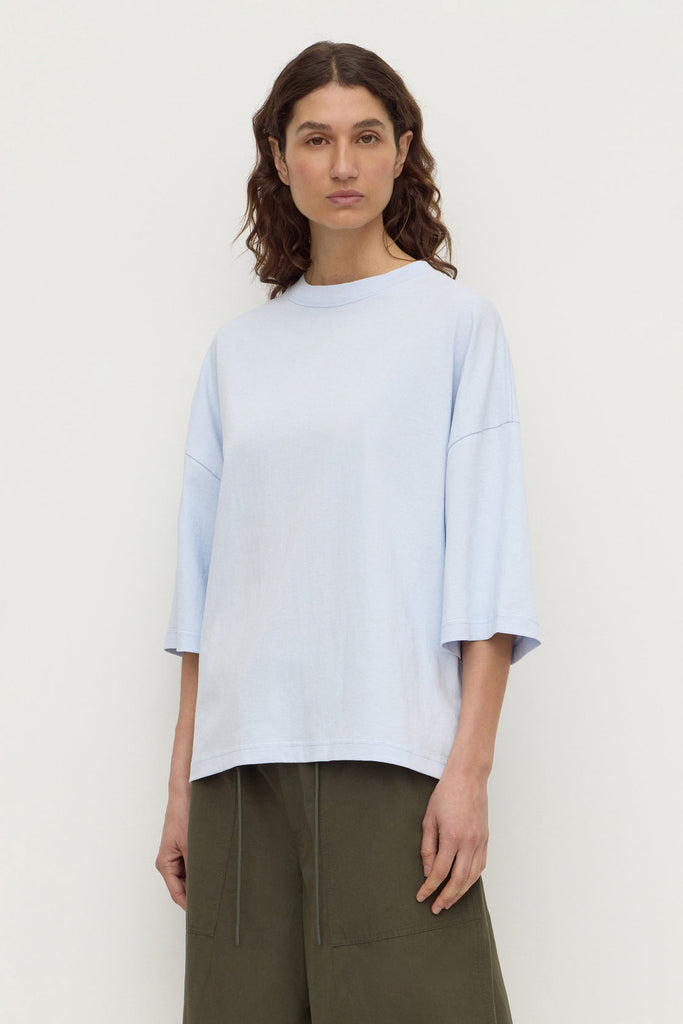 Max Cotton oversized Tee Powder Blue