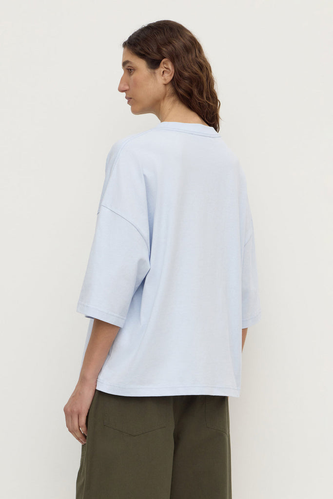 Max Cotton oversized Tee Powder Blue