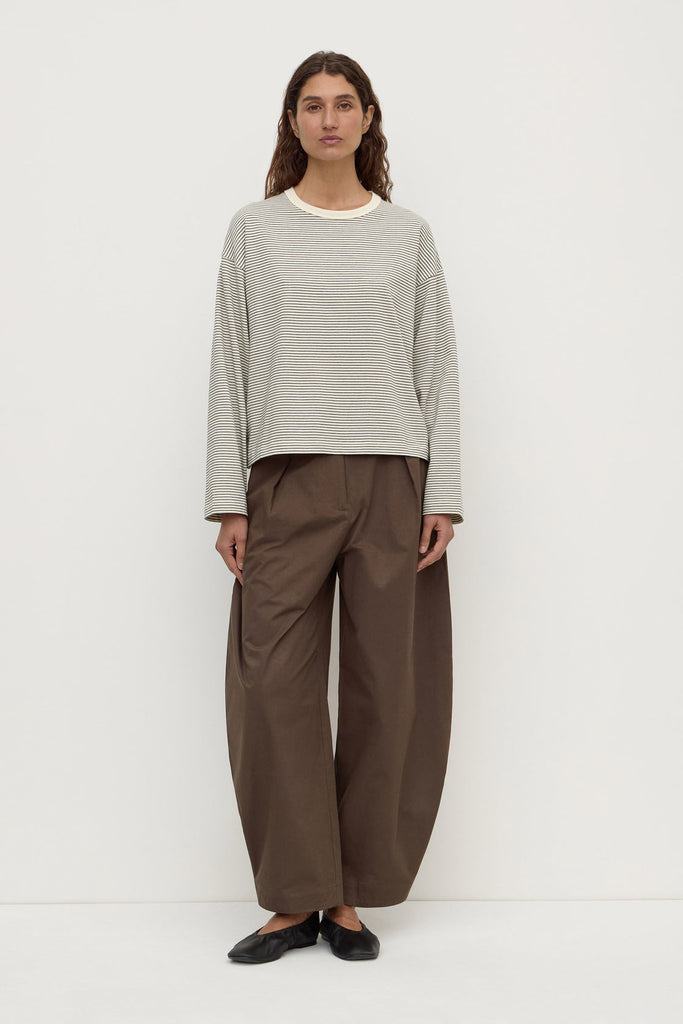 Malone Stripe Wide Sleeve Tee Cream/Black