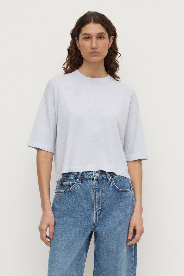 Kensy Cotton Cashmere Tee Powder Blue