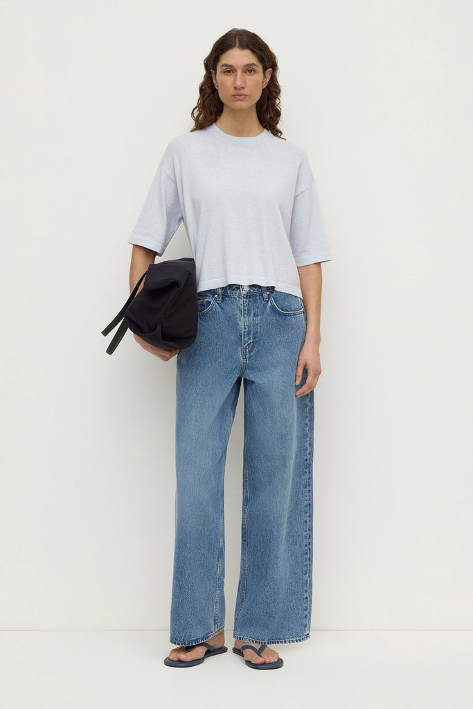 Kensy Cotton Cashmere Tee Powder Blue
