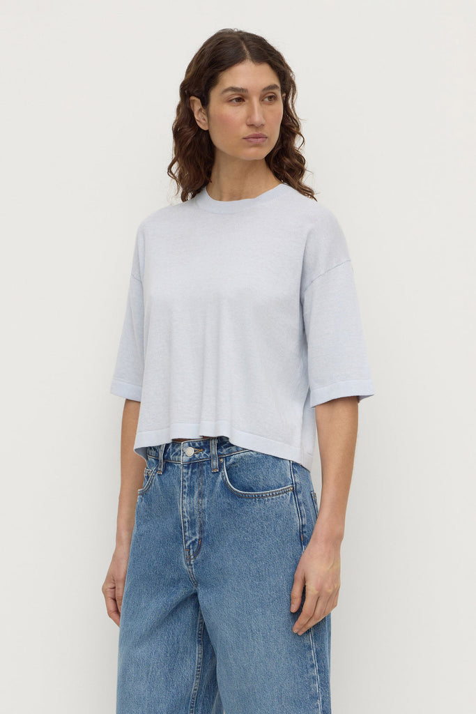 Kensy Cotton Cashmere Tee Powder Blue