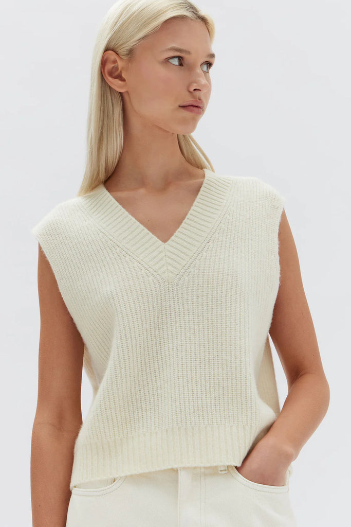 Nova Knit Vest - Cream