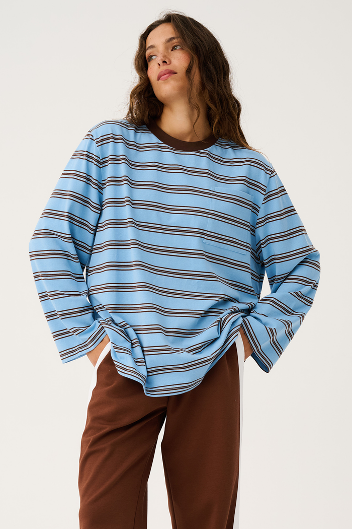 PRE ORDER - Harley Long Sleeve Truffle/Ice Stripe