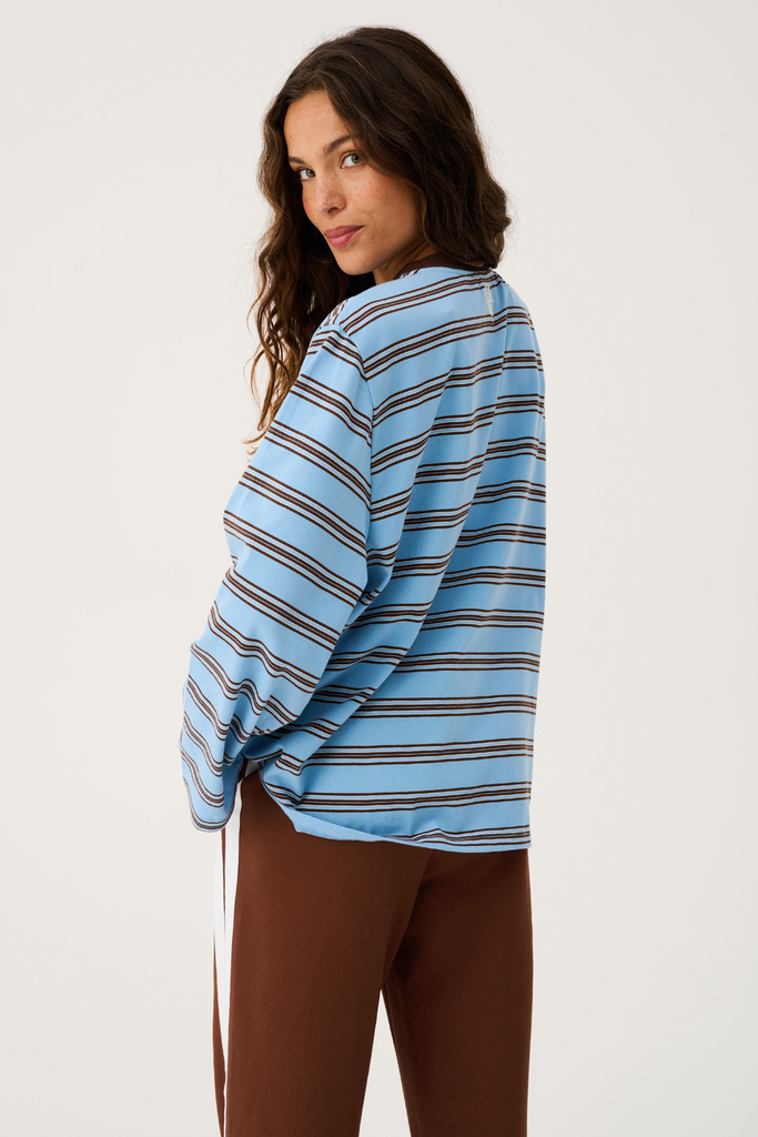 Harley Long Sleeve Truffle/Ice Stripe