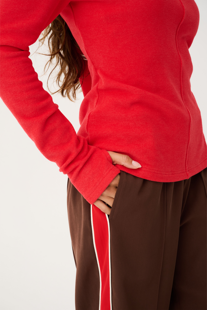 Dusty Pant Truffle / Red