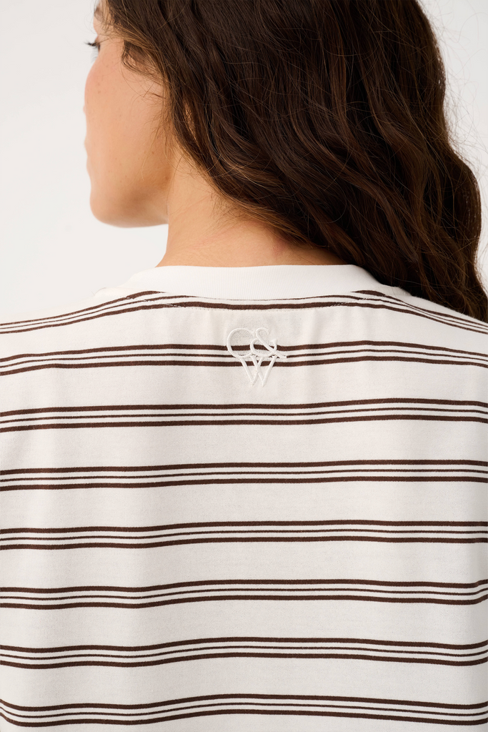 Jayde Tee Truffle Stripe