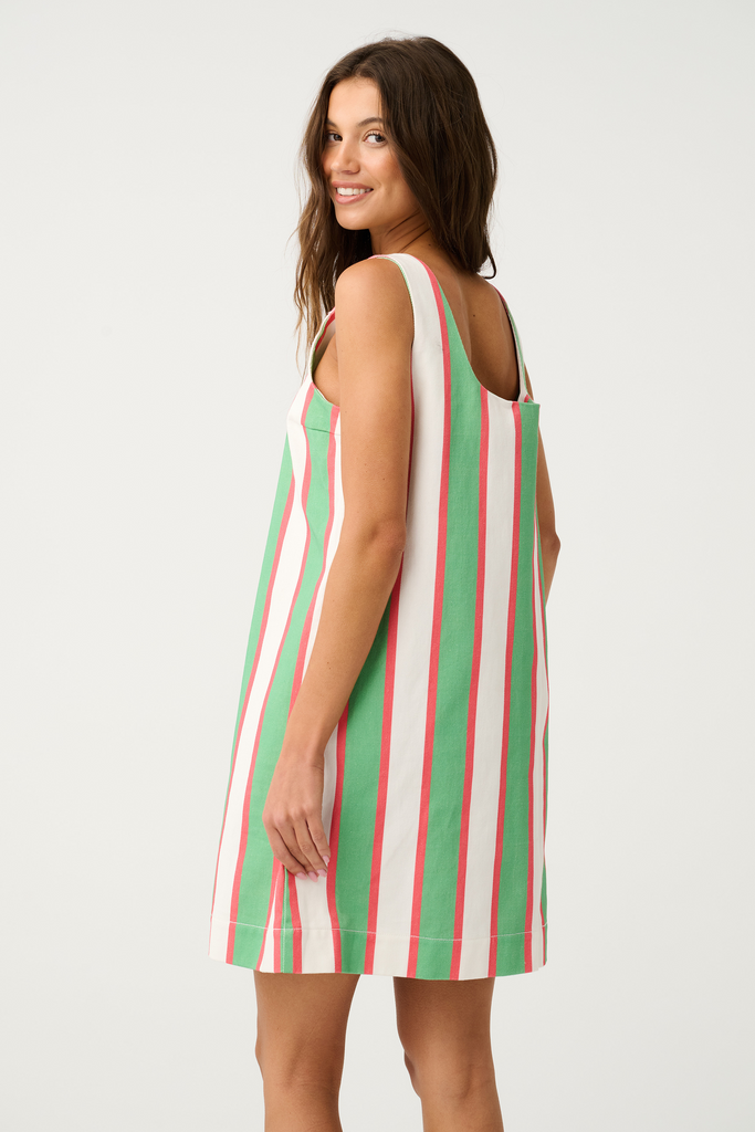 Abi Mini Dress- Carnival Stripe