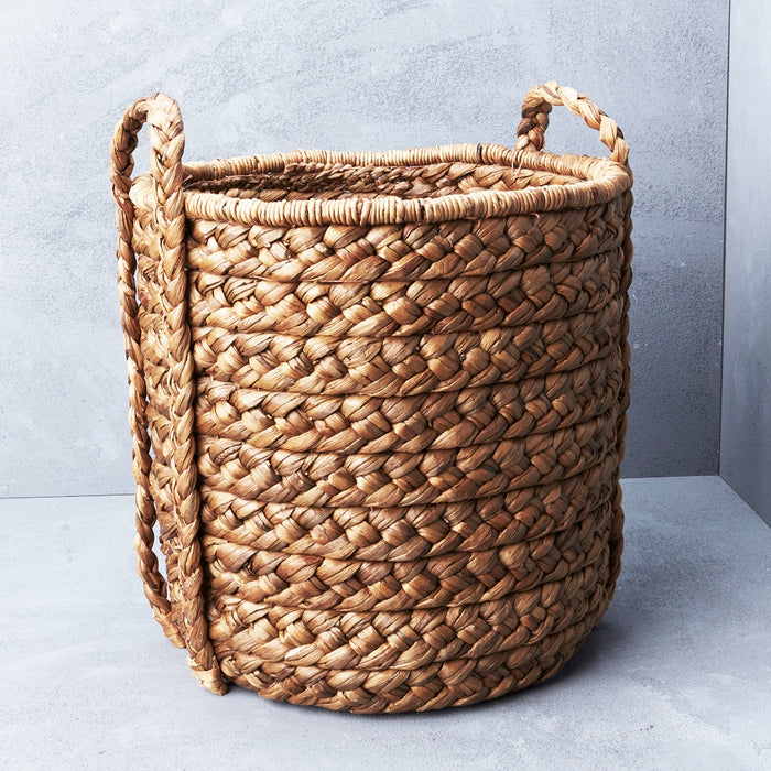 Large Waterhyacinth Basket w Plaited Handle (Instore Pickup Only)