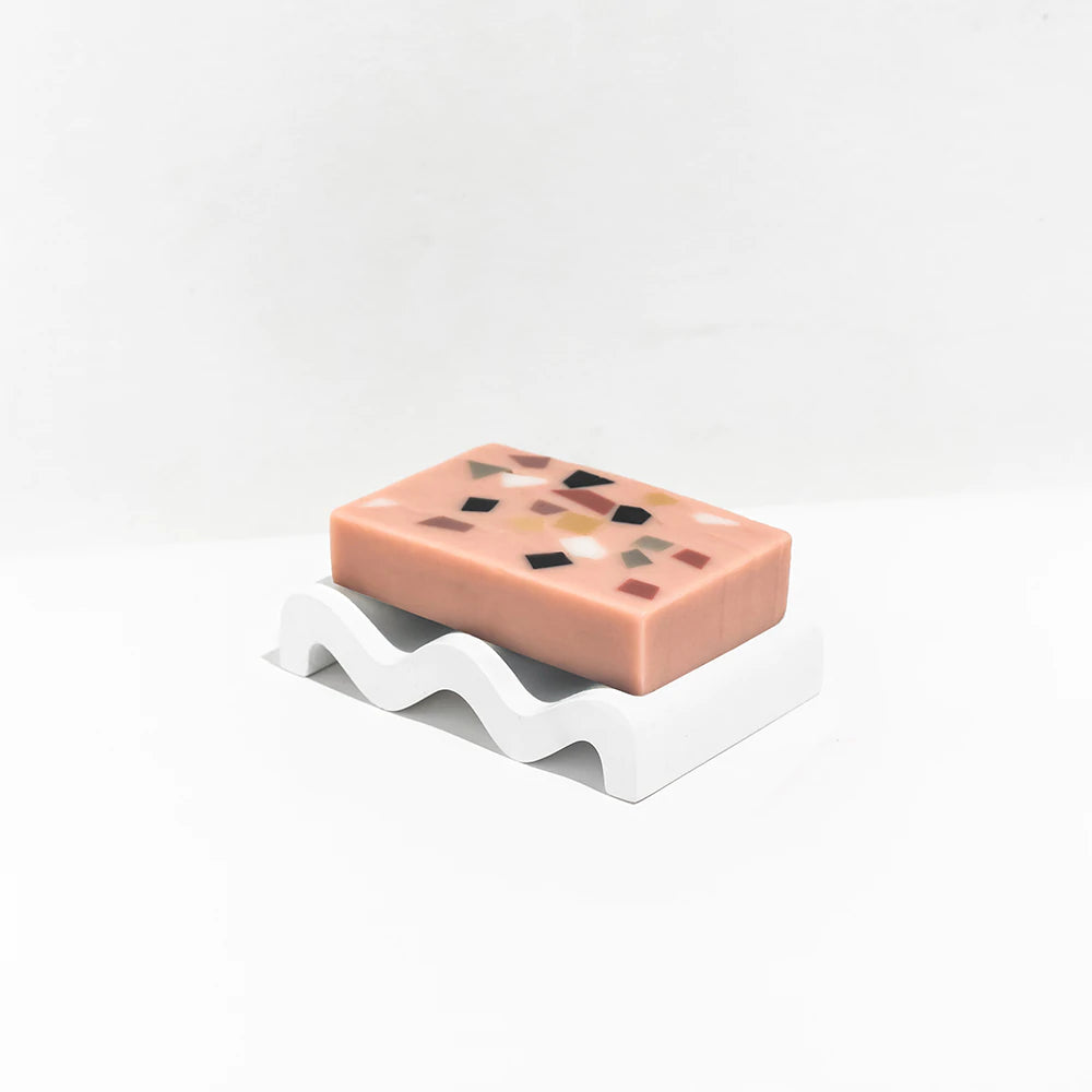WAVE SOAP DISH - WHITE