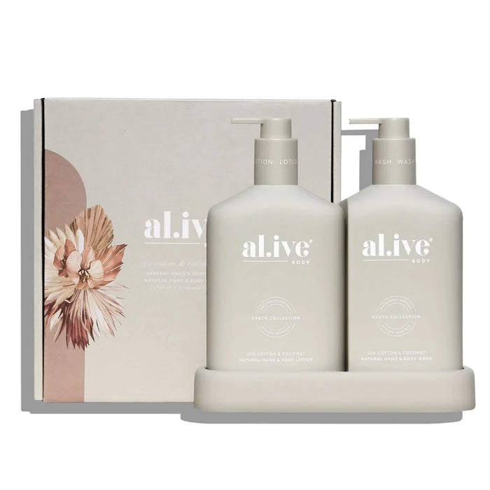 WASH & LOTION DUO + TRAY - SEA COTTON & COCONUT