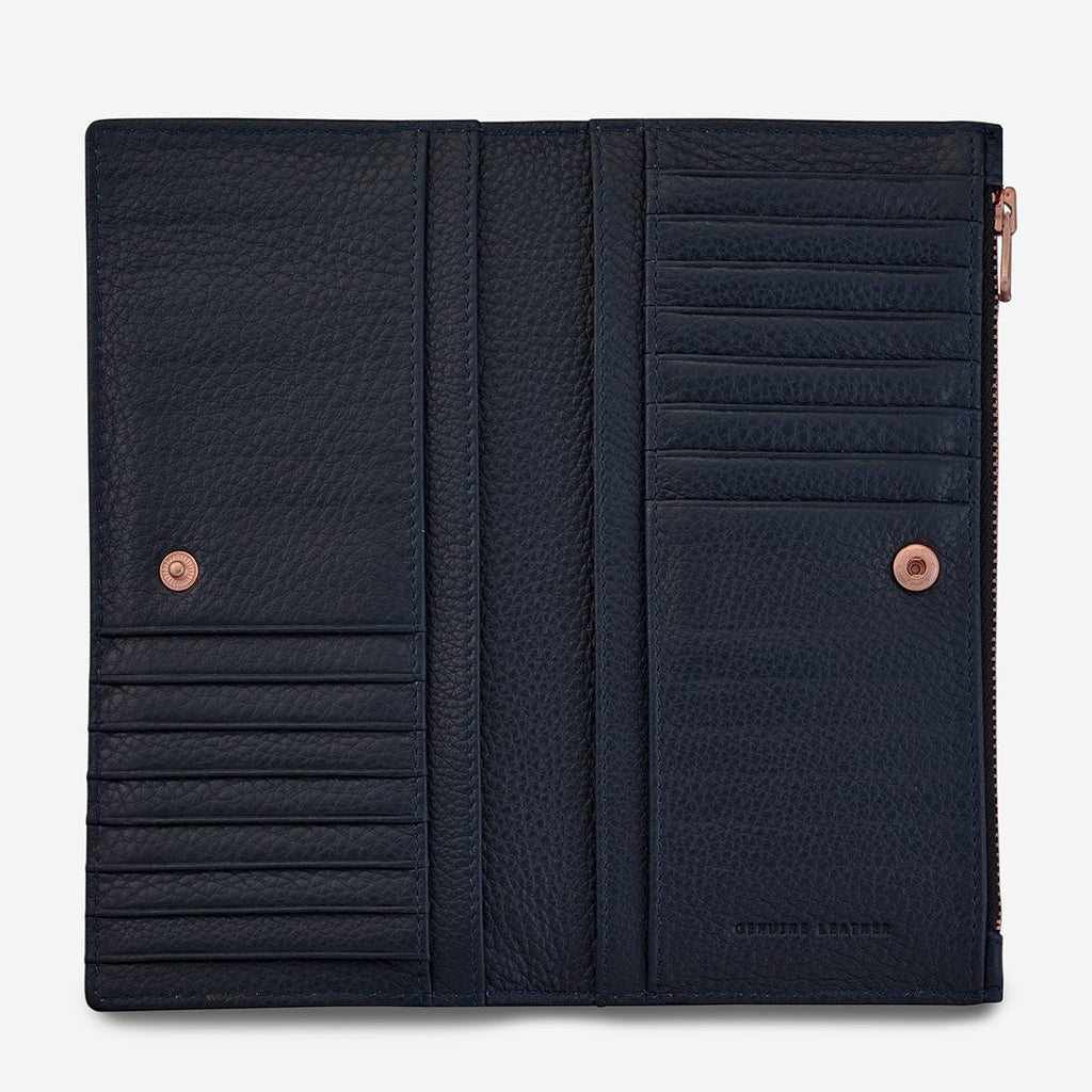 In the Beginning Wallet Navy, Wallet, Status Anxiety - Mika and Max