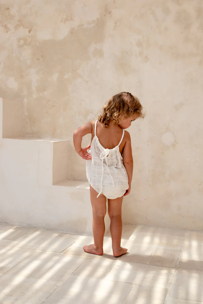 Field romper - white