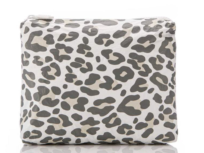 SNOW LEOPARD TRAVEL POUCH - SMALL
