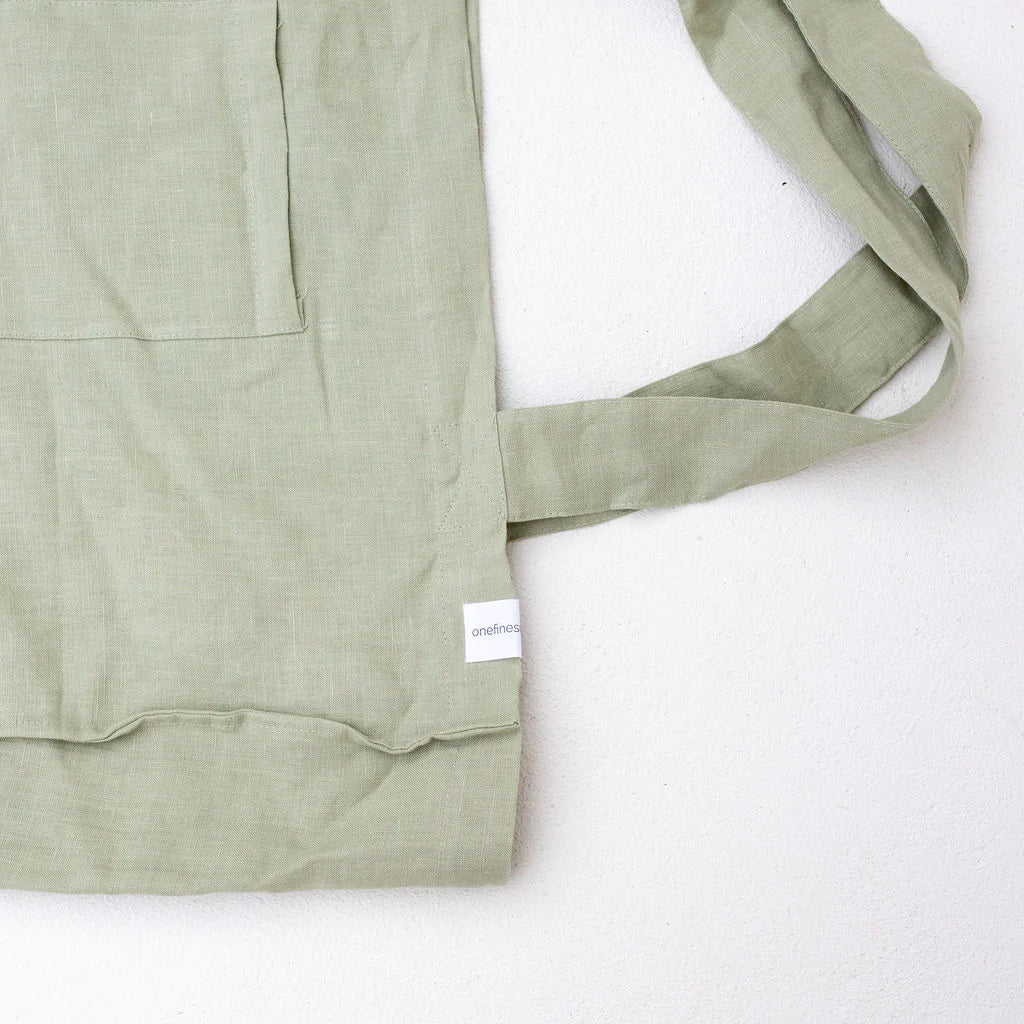 The Weekender Linen Tote - SAGE