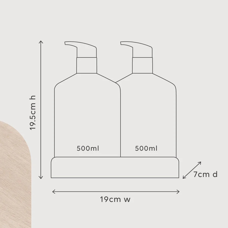 SHAMPOO & CONDITIONER DUO + TRAY - WHITE TEA & ARGAN OIL