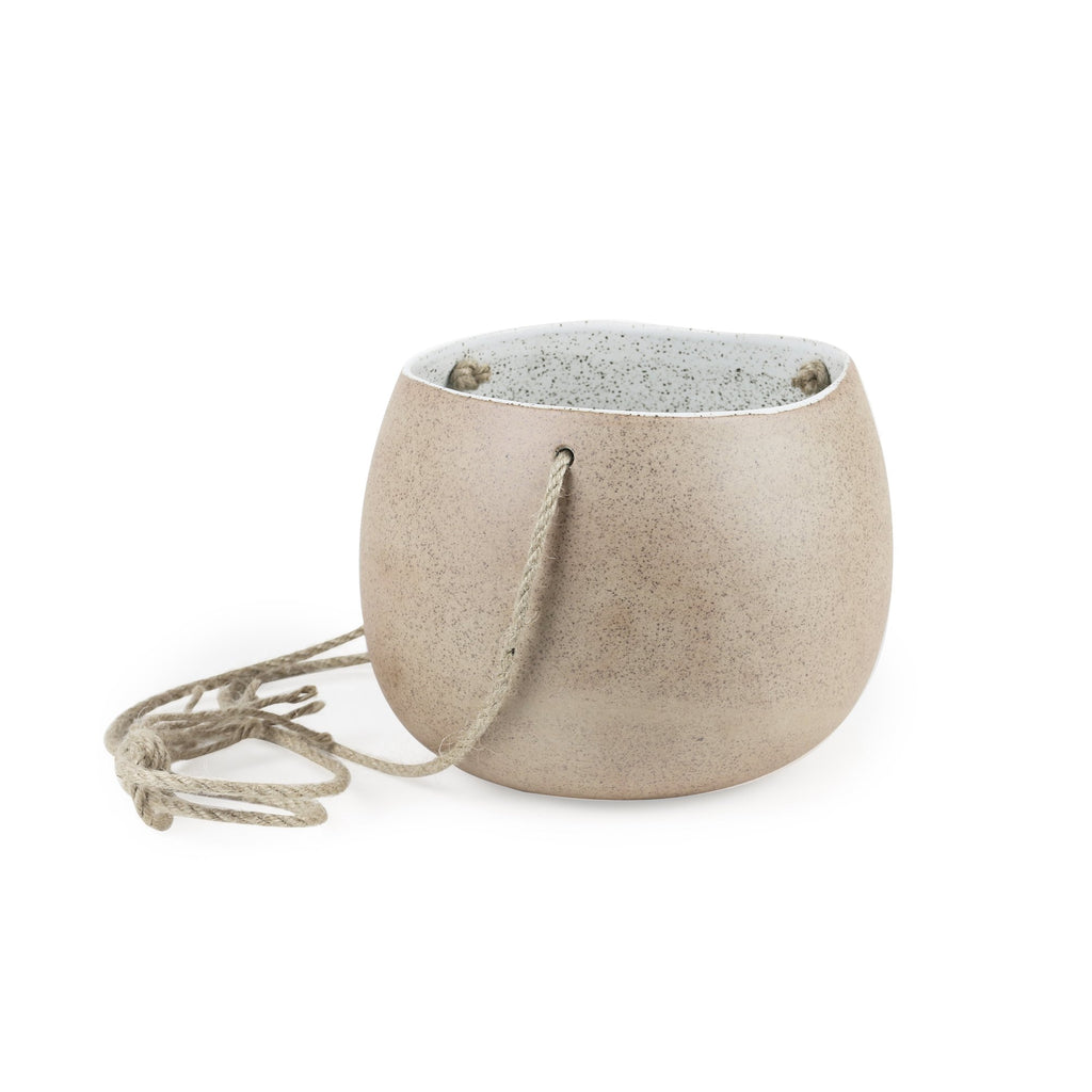 HANGING PLANTER LARGE - WHITE GARDEN TO TABLE