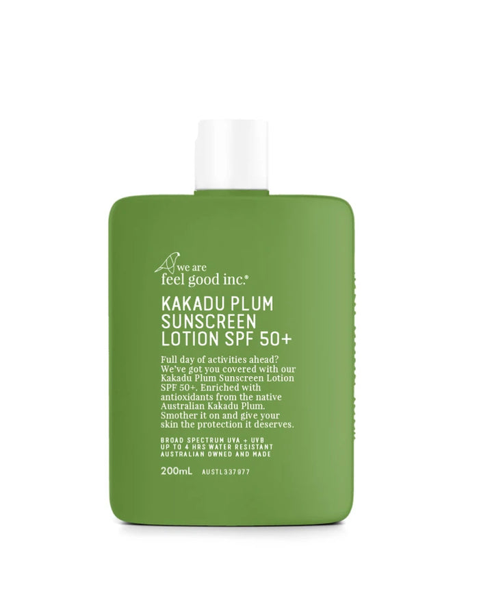 We are feel good inc, Kakadu plum sunscreen lotion SPF 50+, 200ml 