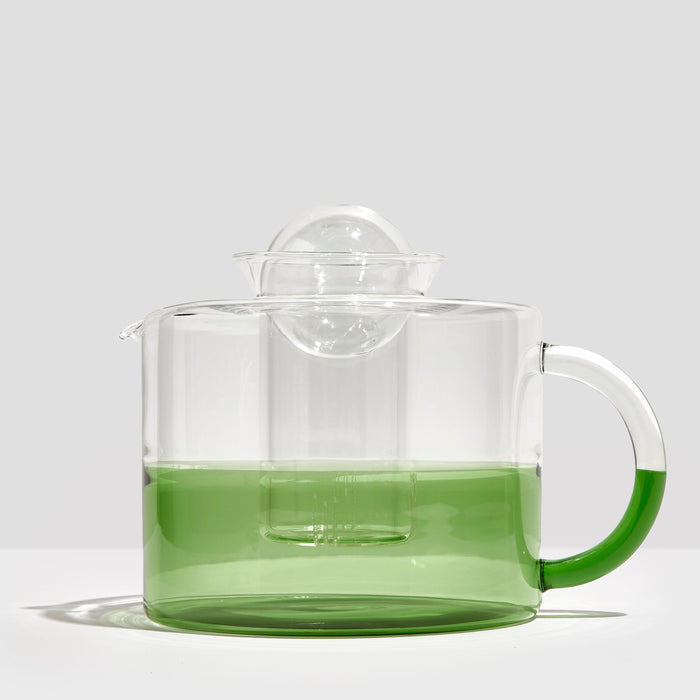 TWO TONE TEAPOT - CLEAR + GREEN, fazeek, Mika and max