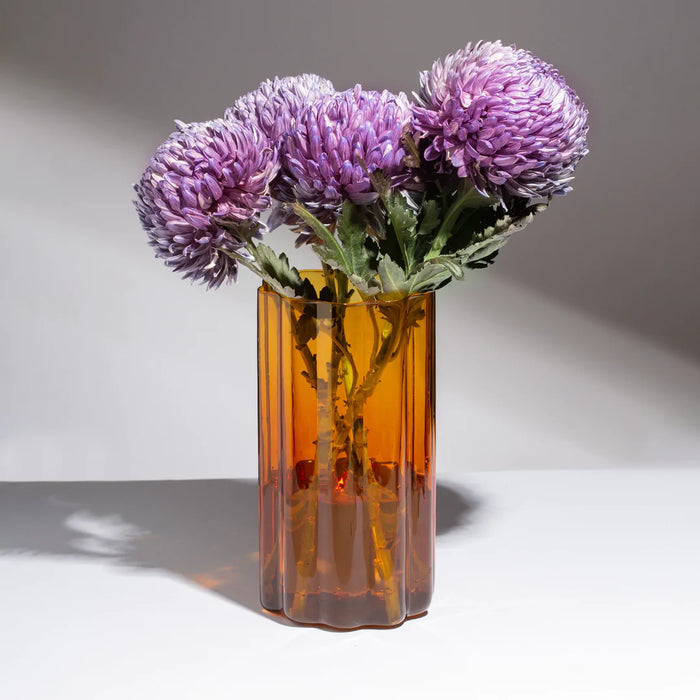 WAVE VASE - AMBER