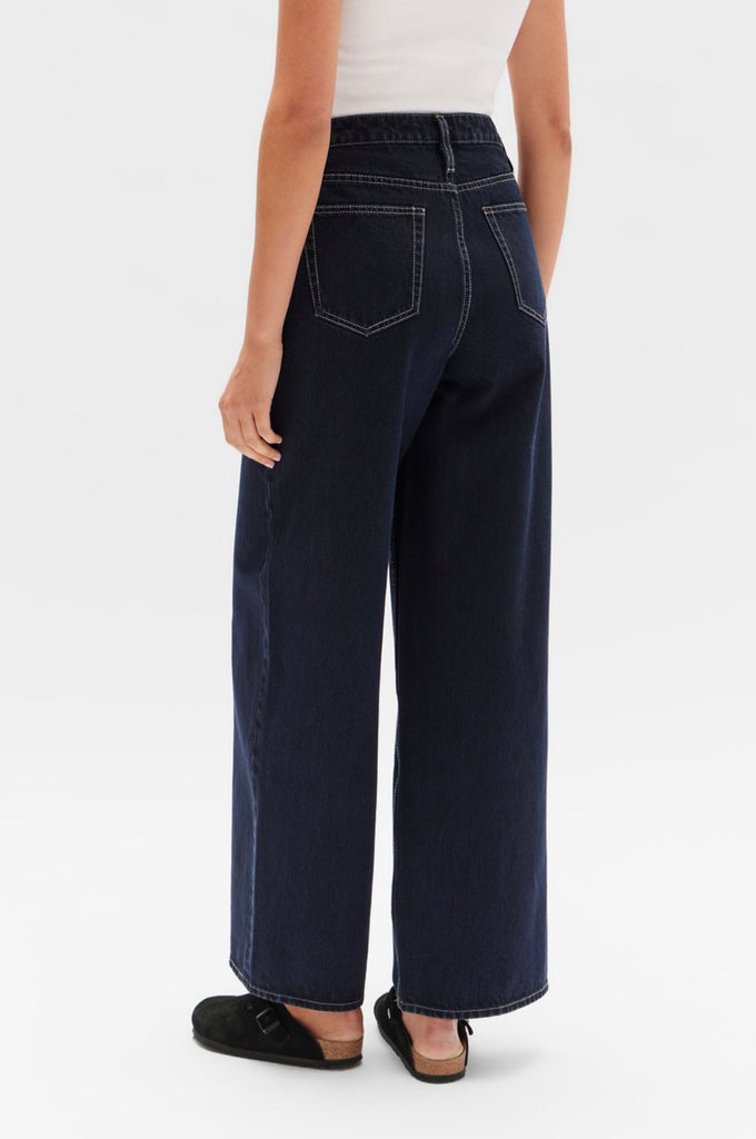 Wide Leg Jean Contrast Blue