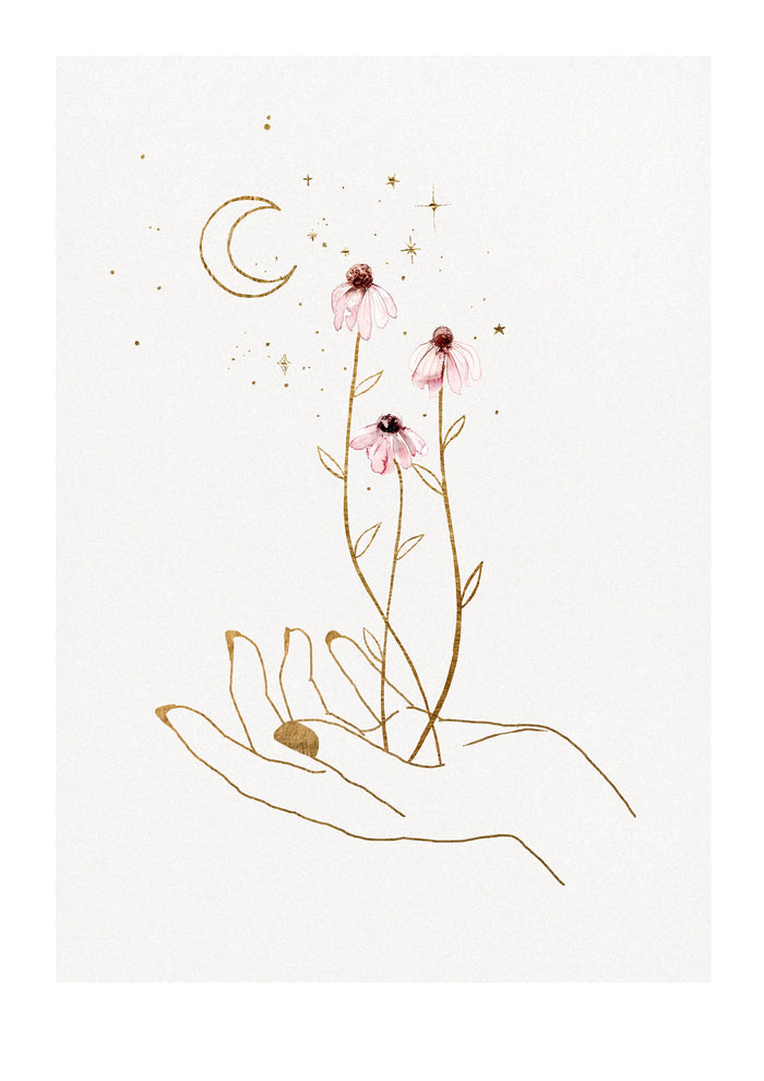 Moonflowers Print A4