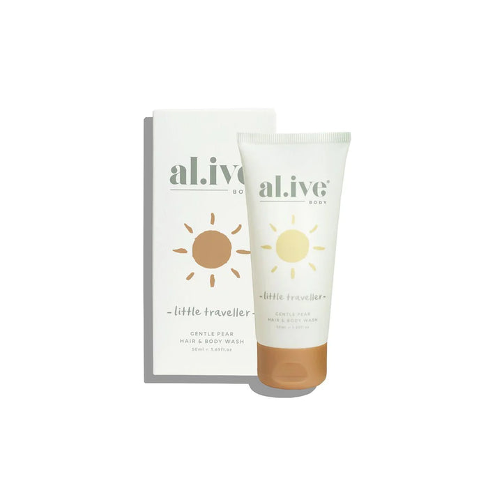 LITTLE TRAVELLER HAIR & BODY WASH - GENTLE PEAR, al.ive, Mika and max