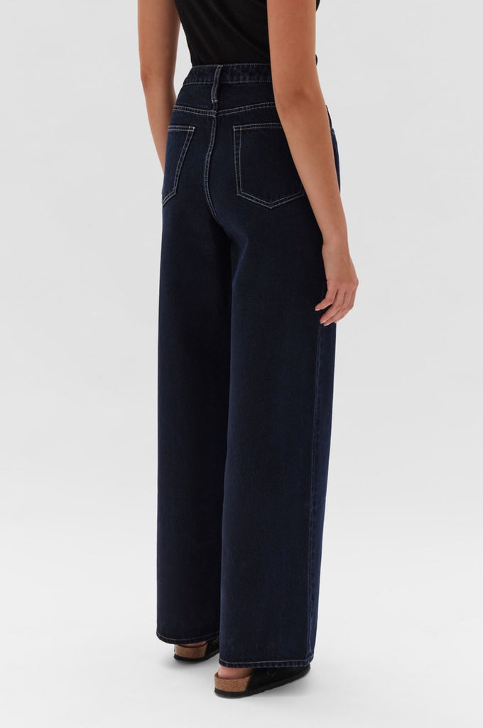Wide Leg Jean Contrast Blue
