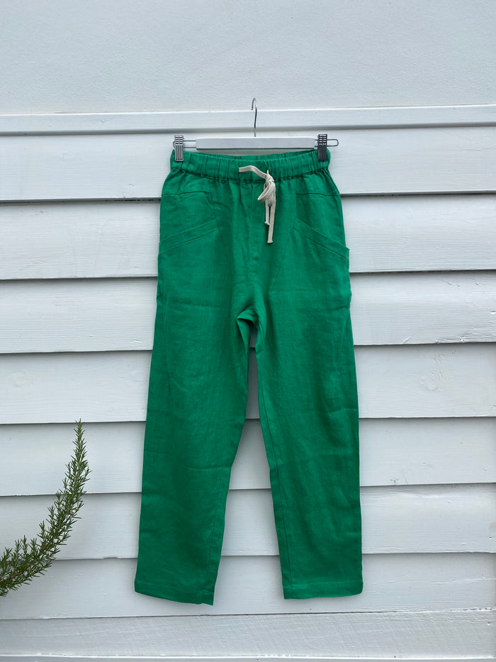 Luxe Linen Pant - Vibrant Green