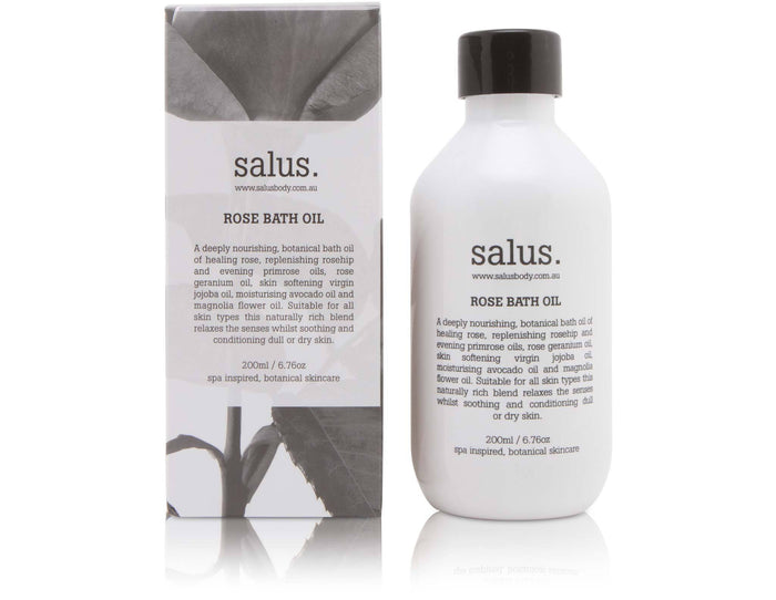 Rose Bath oil, salus, Mika and Max. 