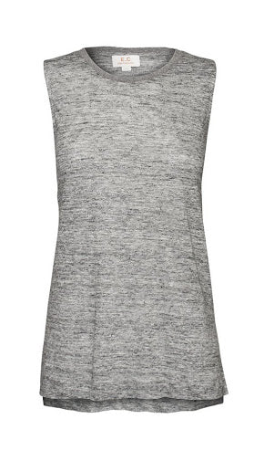 E.C Linen Tank - Grey Marle, Tank, Elka Collective - Mika and Max
