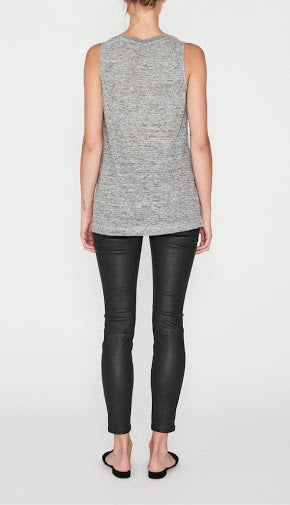 E.C Linen Tank - Grey Marle, Tank, Elka Collective - Mika and Max